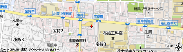 大阪府東大阪市宝持周辺の地図