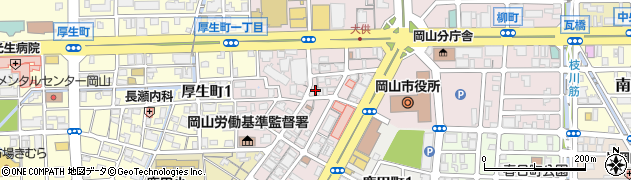 岡山県岡山市北区大供周辺の地図