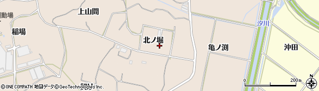 愛知県田原市加治町北ノ堀周辺の地図