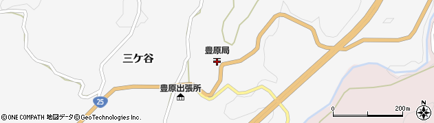 豊原郵便局周辺の地図