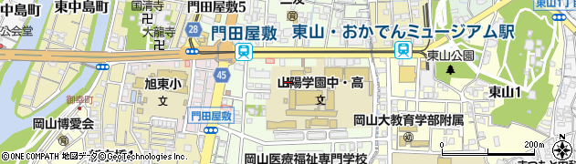 岡山県岡山市中区門田屋敷周辺の地図