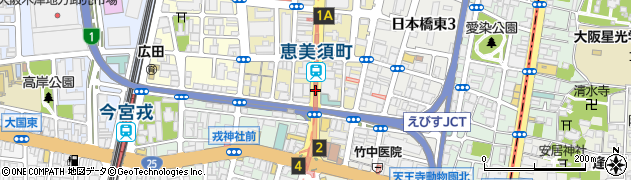 恵美須町駅周辺の地図