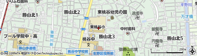 大阪府大阪市生野区勝山北周辺の地図
