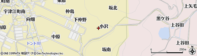 愛知県田原市宇津江町小沢周辺の地図