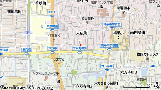 〒579-8055 大阪府東大阪市末広町の地図