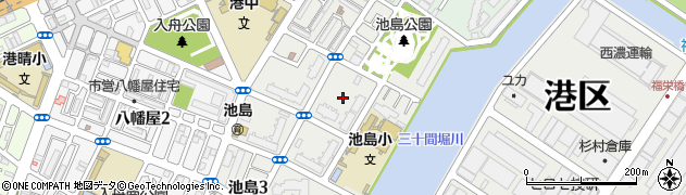 赤帽晴和運送店周辺の地図