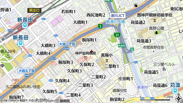 〒653-0041 兵庫県神戸市長田区久保町の地図