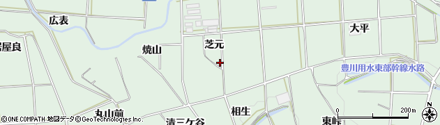 愛知県田原市六連町芝元15周辺の地図