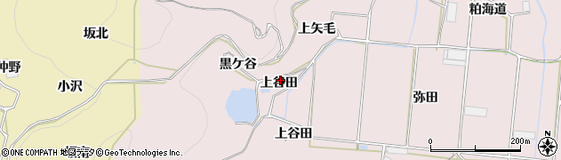 愛知県田原市野田町（上谷田）周辺の地図