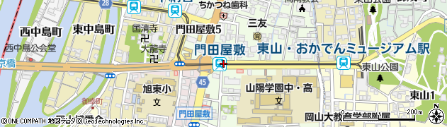 岡山県岡山市中区周辺の地図