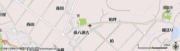 愛知県田原市野田町柏坪周辺の地図