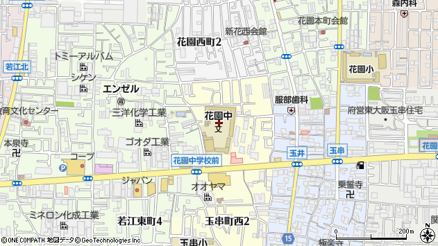 〒578-0934 大阪府東大阪市玉串町西の地図