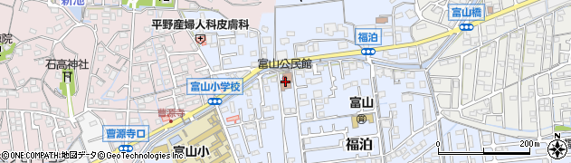 岡山市立　富山公民館周辺の地図