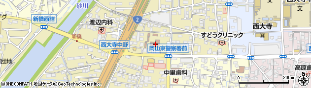 岡山東警察署周辺の地図