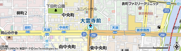大雲寺前駅周辺の地図