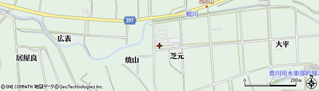 愛知県田原市六連町芝元周辺の地図