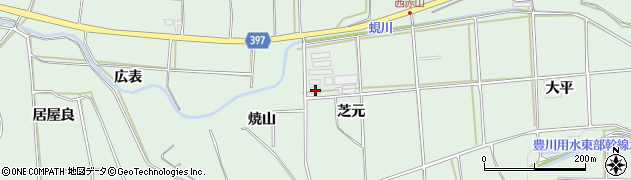 愛知県田原市六連町（芝元）周辺の地図