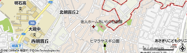 兵庫県明石市東朝霧丘32周辺の地図