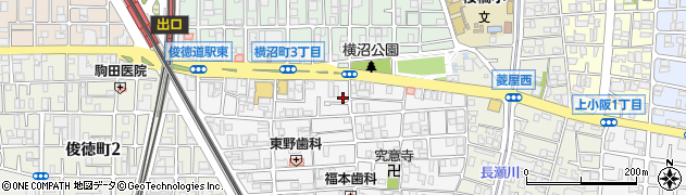 大阪東大阪線周辺の地図