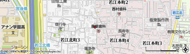 若江本町公園周辺の地図