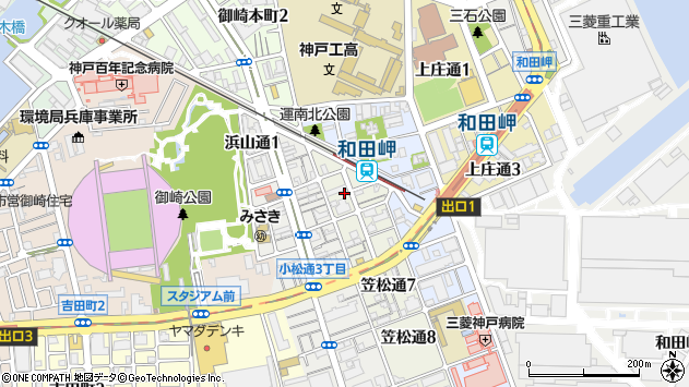 〒652-0864 兵庫県神戸市兵庫区笠松通の地図