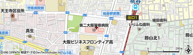 NTT西日本大阪病院医事課周辺の地図