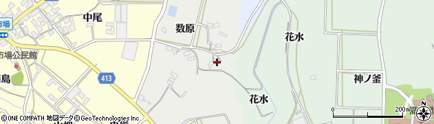 愛知県田原市相川町数原29周辺の地図