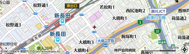 直太郎 新長田店周辺の地図