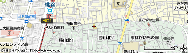 メイク・ワン桃谷店周辺の地図