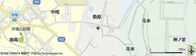 愛知県田原市相川町数原52周辺の地図