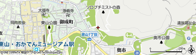 岡山県岡山市中区奥市周辺の地図