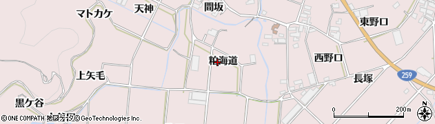 愛知県田原市野田町（粕海道）周辺の地図