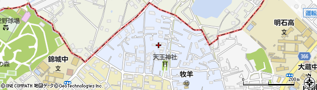 兵庫県明石市太寺天王町周辺の地図