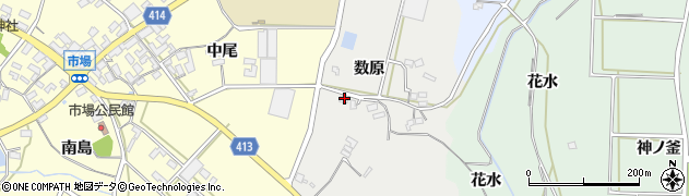 愛知県田原市相川町数原55周辺の地図