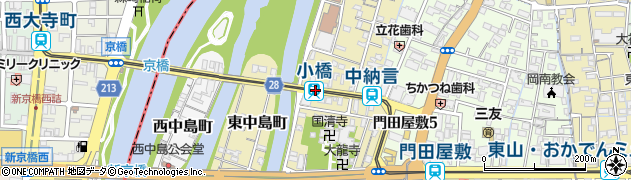 小橋駅周辺の地図