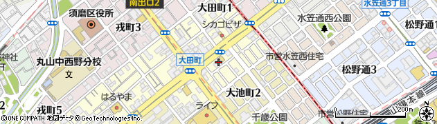 須磨住宅周辺の地図