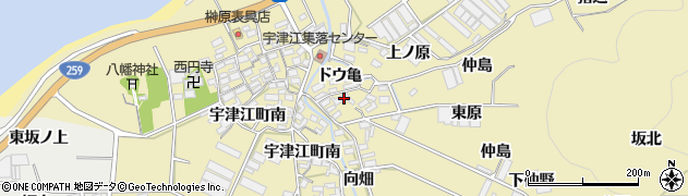 愛知県田原市宇津江町向畑67周辺の地図