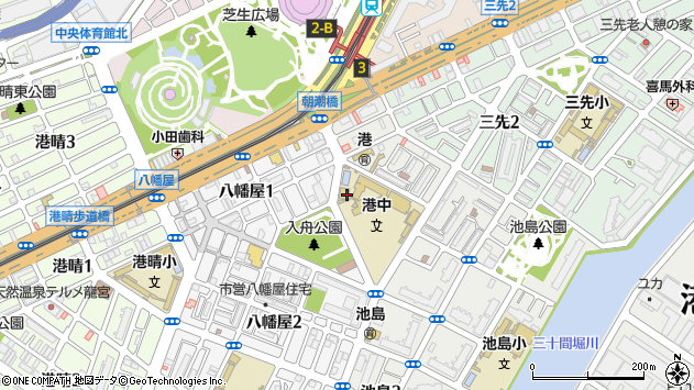 〒552-0015 大阪府大阪市港区池島の地図