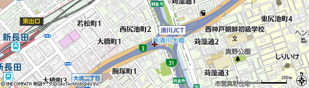 湊川大橋周辺の地図