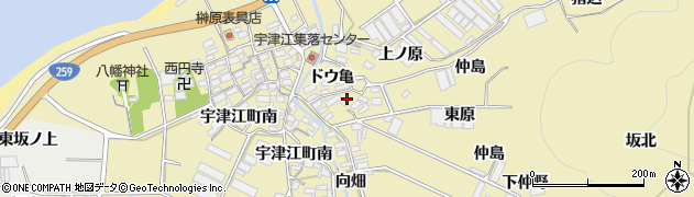 愛知県田原市宇津江町向畑66周辺の地図