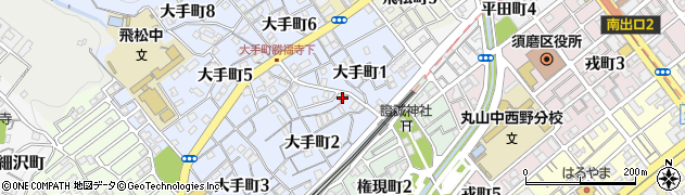 神戸大手郵便局 ＡＴＭ周辺の地図