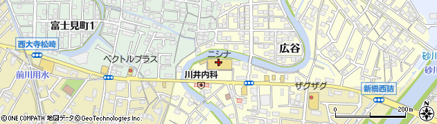 ニシナフードバスケット西大寺店周辺の地図