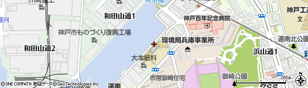 兵庫県神戸市兵庫区材木町周辺の地図