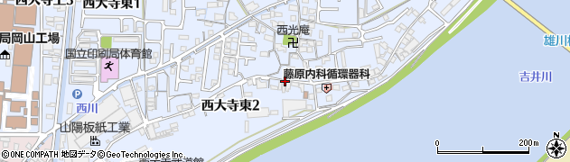 岡山県岡山市東区西大寺東周辺の地図