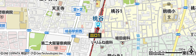 大阪府大阪市天王寺区周辺の地図