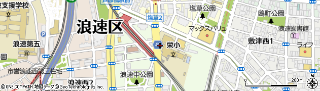 大阪府大阪市浪速区浪速東1丁目周辺の地図