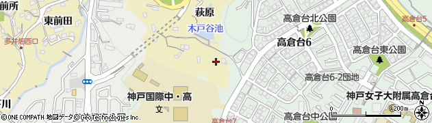 兵庫県神戸市須磨区多井畑（扇キ山）周辺の地図