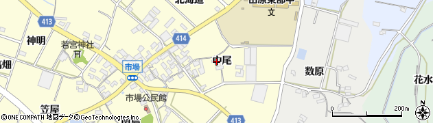 愛知県田原市神戸町中尾89周辺の地図