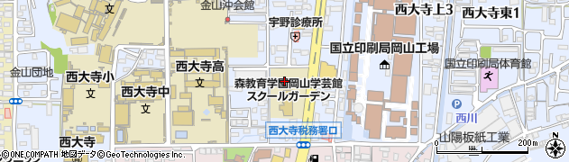 岡山学芸館　スクールガーデン周辺の地図