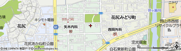 岡山県岡山市北区花尻ききょう町周辺の地図